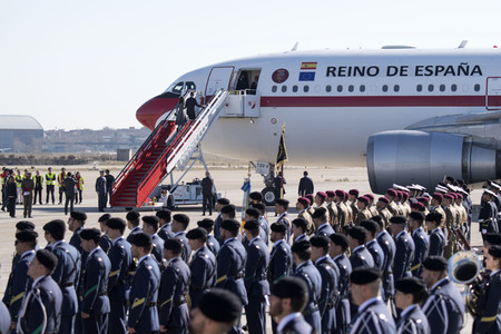 Abflug der spanischen Royals in Madrid