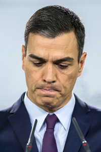 Pressekonferenz mit Pedro Sanchez in Madrid