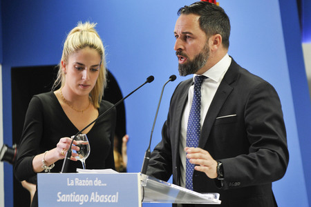 Pressekonferenz mit Santiago Abascal in Madrid