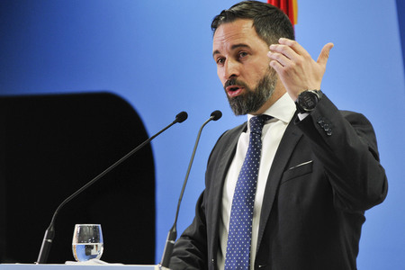 Pressekonferenz mit Santiago Abascal in Madrid