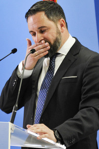 Pressekonferenz mit Santiago Abascal in Madrid