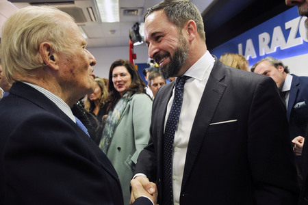 Pressekonferenz mit Santiago Abascal in Madrid