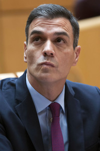 Pedro Sanchez bei Senatssitzung in Madrid