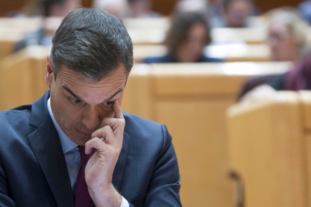 Pedro Sanchez bei Senatssitzung in Madrid