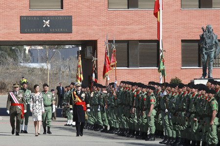 Flaggenzeremonie mit Königin Letizia in Paracuellos de Jarama