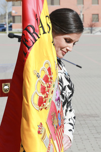 Flaggenzeremonie mit Königin Letizia in Paracuellos de Jarama