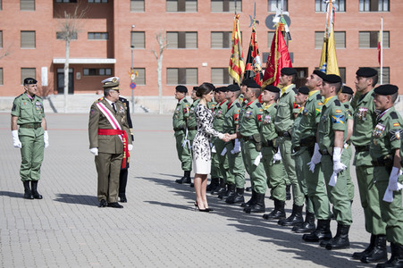 Flaggenzeremonie mit Königin Letizia in Paracuellos de Jarama