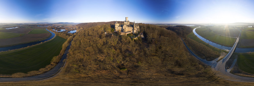 Luftaufnahme der Marienburg bei Nordstemmen