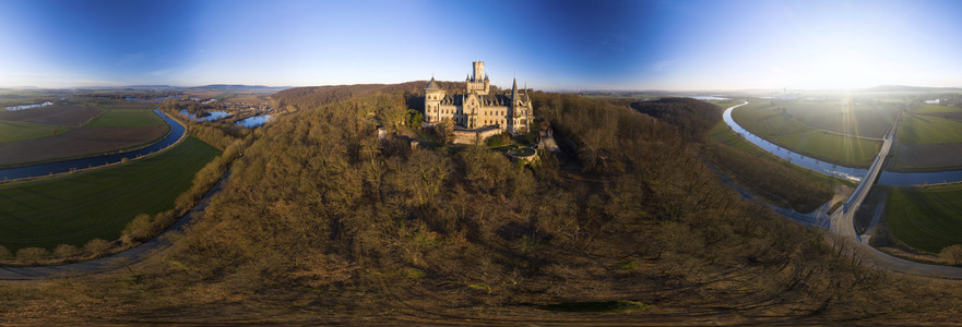 Luftaufnahme der Marienburg bei Nordstemmen