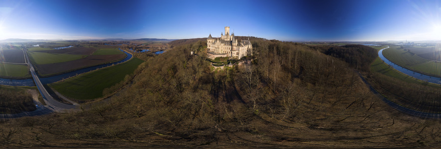 Luftaufnahme der Marienburg bei Nordstemmen
