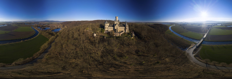 Luftaufnahme der Marienburg bei Nordstemmen