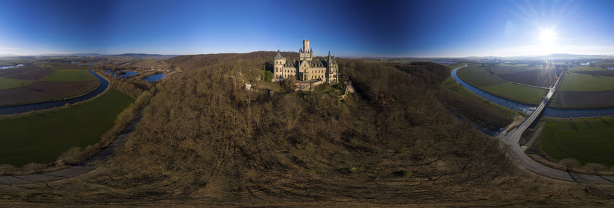 Luftaufnahme der Marienburg bei Nordstemmen
