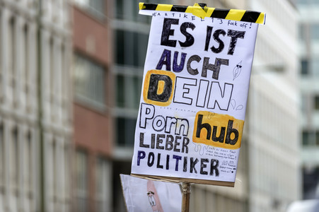 Demonstration gegen EU-Urheberrechtsreform in Berlin