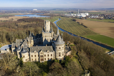 Luftaufnahme der Marienburg bei Nordstemmen