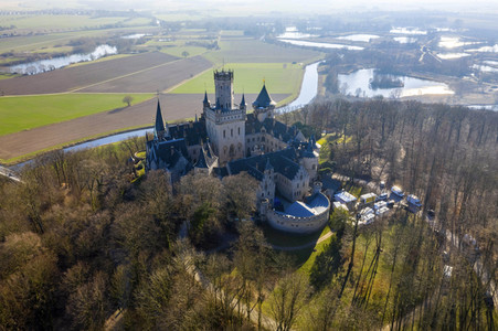 Luftaufnahme der Marienburg bei Nordstemmen
