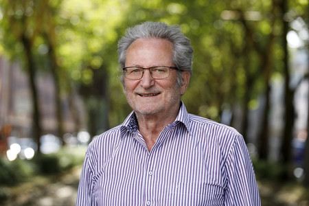 Fotoshooting mit Werner Rügemer in Köln