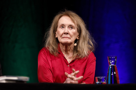 Annie Ernaux und Hannelore Hoger auf der lit.Cologne 2019 in Köln