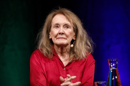 Annie Ernaux und Hannelore Hoger auf der lit.Cologne 2019 in Köln