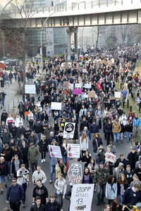 Demonstration gegen Urheberrechtsreform der EU in Berlin