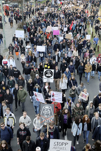 Demonstration gegen Urheberrechtsreform der EU in Berlin