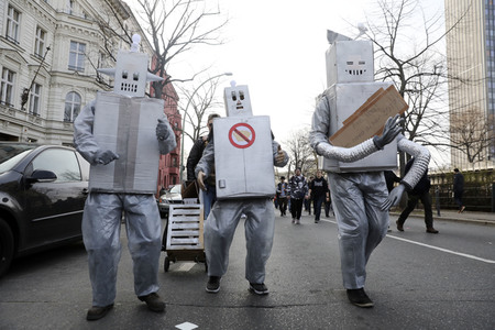 Demonstration gegen Urheberrechtsreform der EU in Berlin