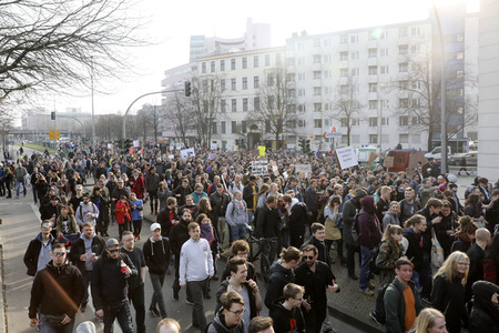 Demonstration gegen Urheberrechtsreform der EU in Berlin