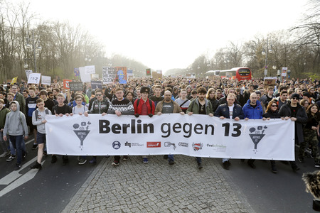 Demonstration gegen Urheberrechtsreform der EU in Berlin