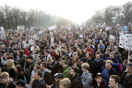 Demonstration gegen Urheberrechtsreform der EU in Berlin