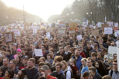 Demonstration gegen Urheberrechtsreform der EU in Berlin