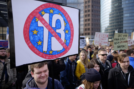 Demonstration gegen Urheberrechtsreform der EU in Berlin