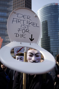 Demonstration gegen Urheberrechtsreform der EU in Berlin