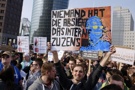 Demonstration gegen Urheberrechtsreform der EU in Berlin