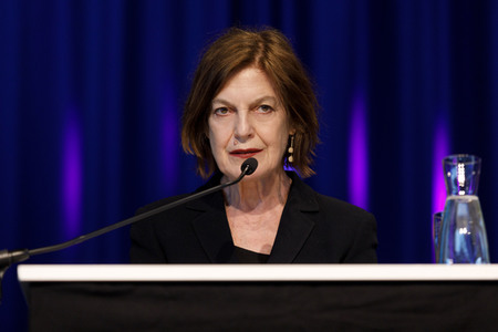 Angela Winkler, Michael Lentz und Yorck Dippe auf der lit.Cologne 2019 in Köln