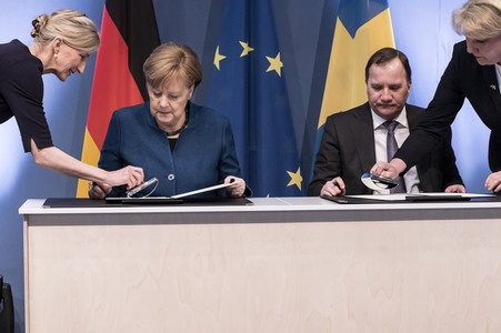 Eröffnungsrundgang der Kanzlerin auf der Hannover Messe 2019