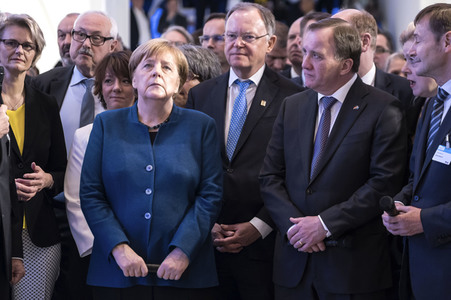 Eröffnungsrundgang der Kanzlerin auf der Hannover Messe 2019