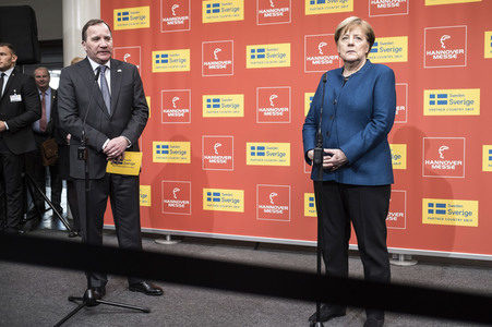 Eröffnungsrundgang der Kanzlerin auf der Hannover Messe 2019