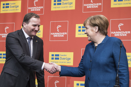 Eröffnungsrundgang der Kanzlerin auf der Hannover Messe 2019