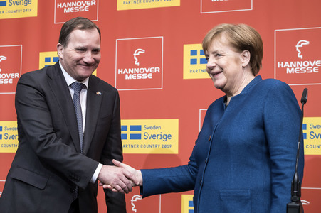 Eröffnungsrundgang der Kanzlerin auf der Hannover Messe 2019