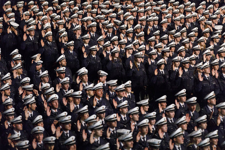 Vereidigung von Kommissaranwärtern in Köln