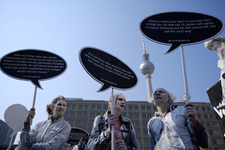 Demontration 'Gemeinsam gegen Verdrängung und Mietenwahnsinn' in Berlin