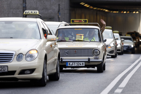 Taxi-Protest in Köln