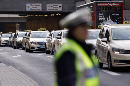Taxi-Protest in Köln