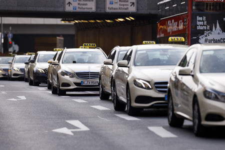 Taxi-Protest in Köln