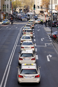 Taxi-Protest in Köln