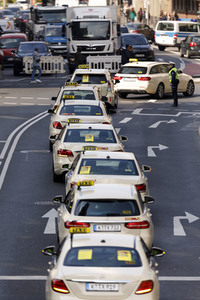 Taxi-Protest in Köln