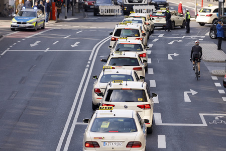 Taxi-Protest in Köln