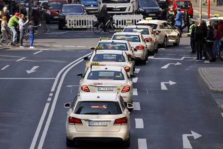 Taxi-Protest in Köln