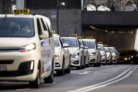 Taxi-Protest in Köln