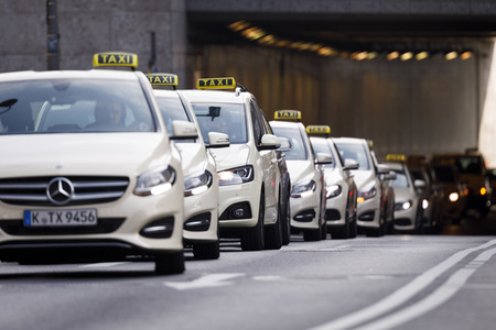 Taxi-Protest in Köln