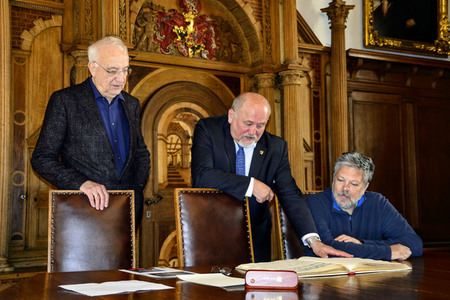 Fritz Pleitgen und Michail Pawlowitsch Schischkin in Görlitz